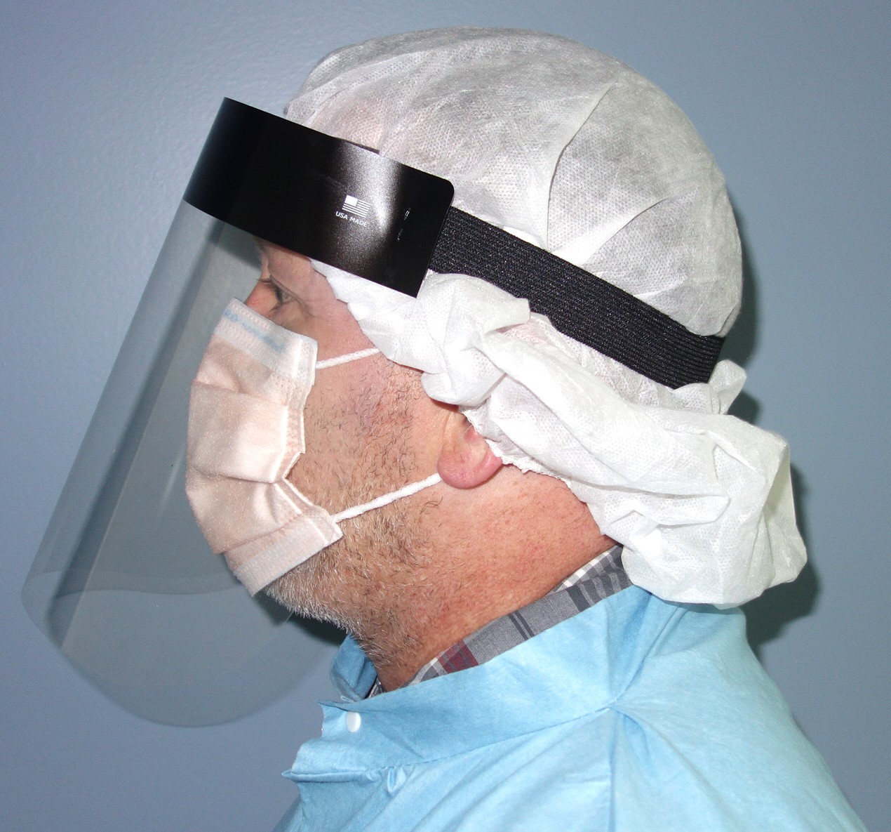 Halyard #47107 ASTM Level 3 Fog-Free Procedure Mask and Face Shield Bundle